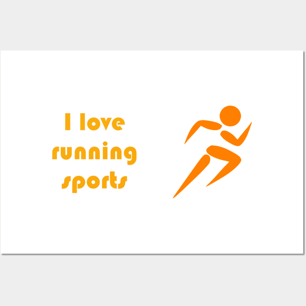 I love running sports Wall Art by busines_night